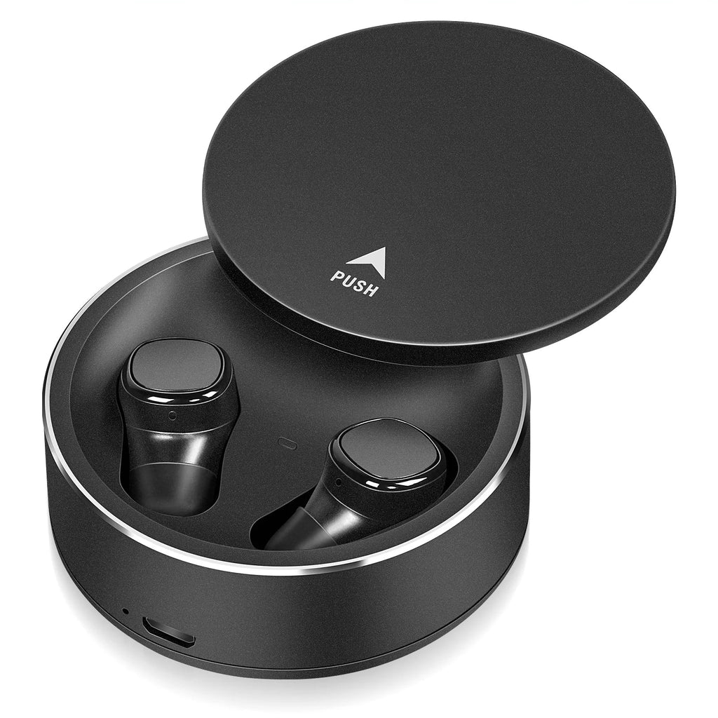 UrbanX X7 Sizeports True Wireless Earbuds 5.0 IPX5 Waterproof Touch Control Earbuds with Mic Earphones in-Ear Deep Bass Built-in Mic Bluetooth Headphones For Sizeony Xperia XA1 - Black