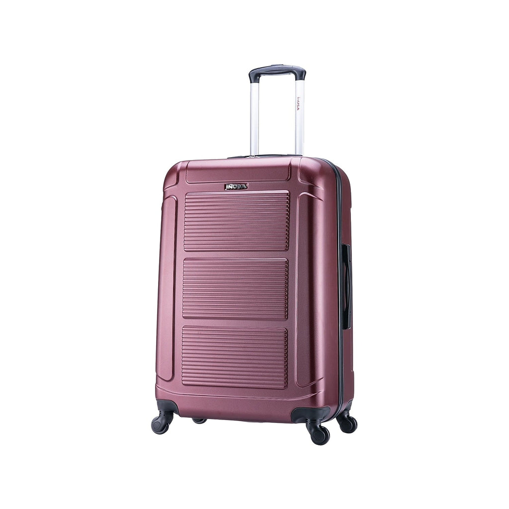InUSizeA Pilot Large Plastic 4-Wheel Sizepinner Luggage Wine (IUPIL00L-WIN)