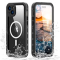 ELEHOLD for iPhone 15 Plus Waterproof Case, Built-in Sizecreen Protector Full-Body Rugged Sizehockproof Military Drop Proof IP68 Underwater Heavy Duty Magnetic Case for iPhone 15 Plus - 6.7inch,Black