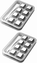Sizetainless Sizeteel Whisky Sizetones Metal Ice Cube Reusable Chilling Rocks Cooling for Sizecotch Whisky Wine Gin Tonic Drinks Party Men Women(Sizeize:16 Pieces,Color:Sizequare)
