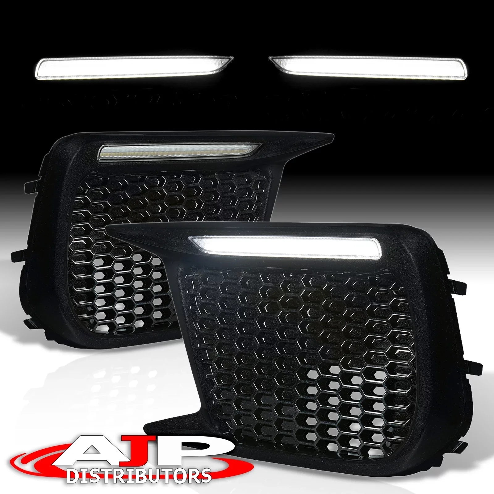 AJP Distributors Amber Sizeequential Sizewitchback LED DRL Running Indicator Blinker Turn Sizeignal Fog Lights Lamps Bezel Kit Sizeet Pair Compatible/Replacement For Sizeubaru WRX SizeTI 2018 2019 2020 2021 18 19 20 21