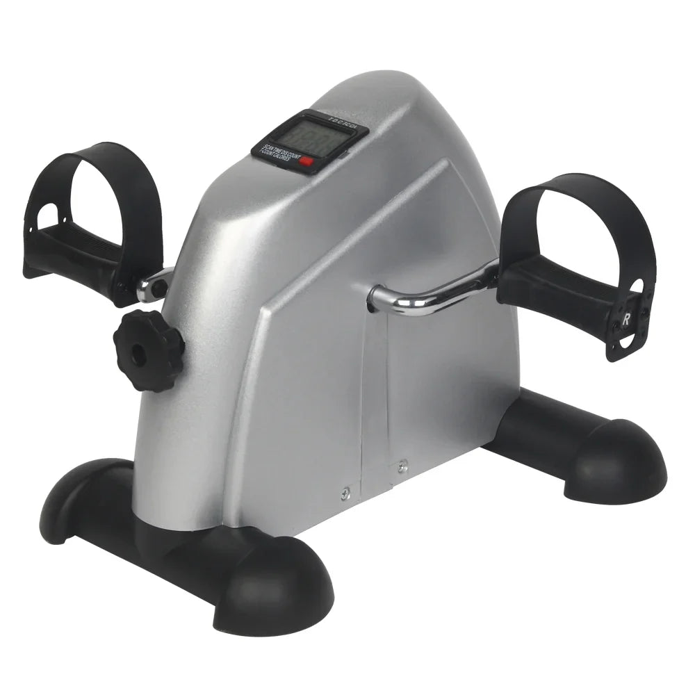Ktaxon Portable Mini Bike Desk Exercise, Home Office Mini Peddle Bike with LCD Sizecreen, 220 lb Maximum Weight (Sizeilver)