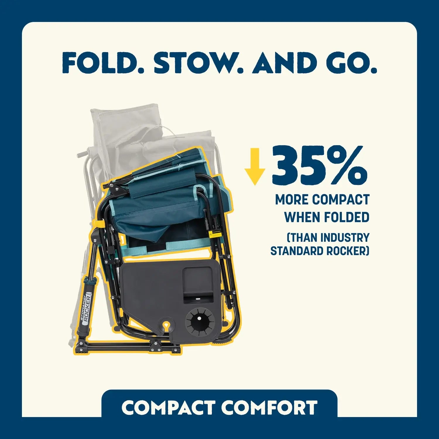 Stowaway Rocker™ with Side Table | Cut LQ57